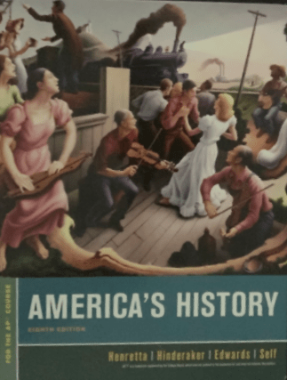 A picture of the AP History textbook.