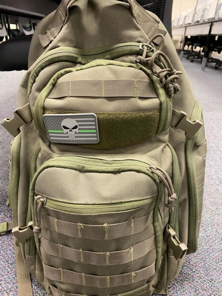 This backpack is an exampleof the backpack program that they have.