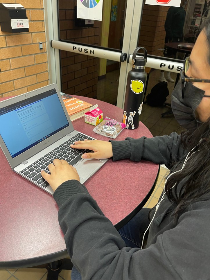 Marisol D- filling out ASVAB form