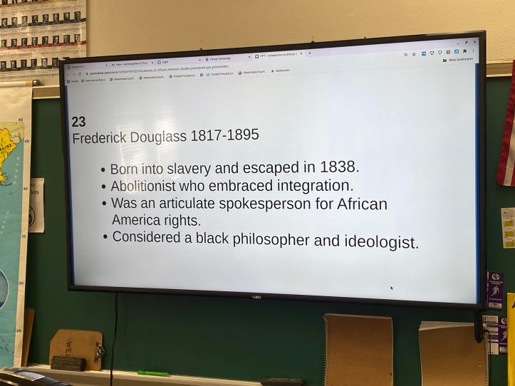 Class notes of Frederick Douglass