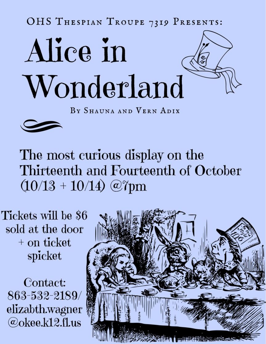 OHS Drama Club Presents :Alice In&nbsp;Wonderland