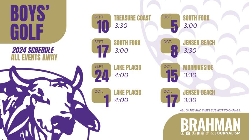 BOYS’ GOLF SCHEDULE&nbsp;2024-2025