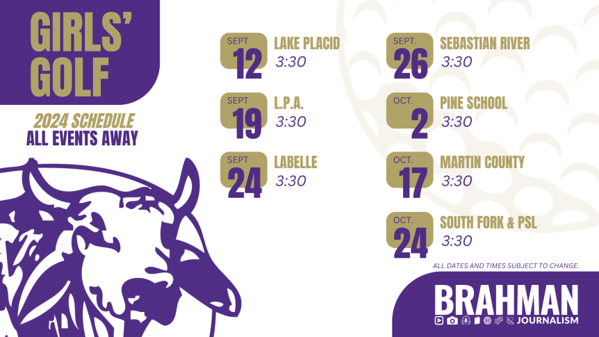 GIRLS’ GOLF SCHEDULE&nbsp;2024-2025