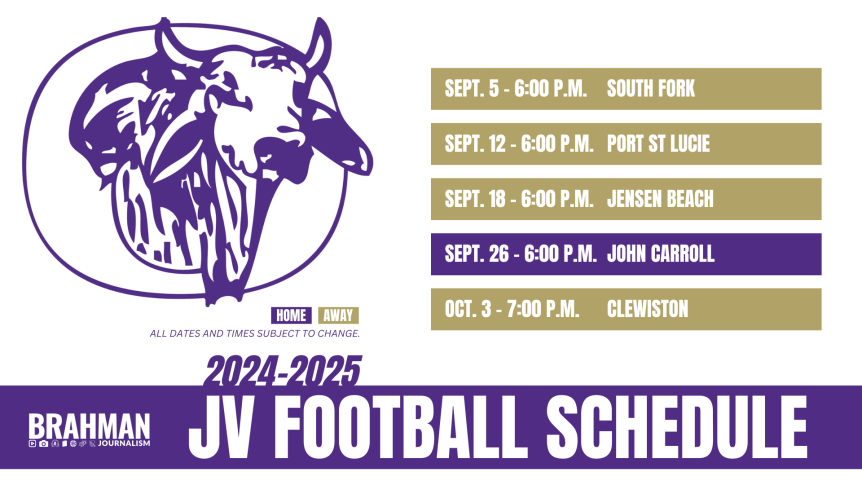 FOOTBALL JV SCHEDULE&nbsp;2024-2025