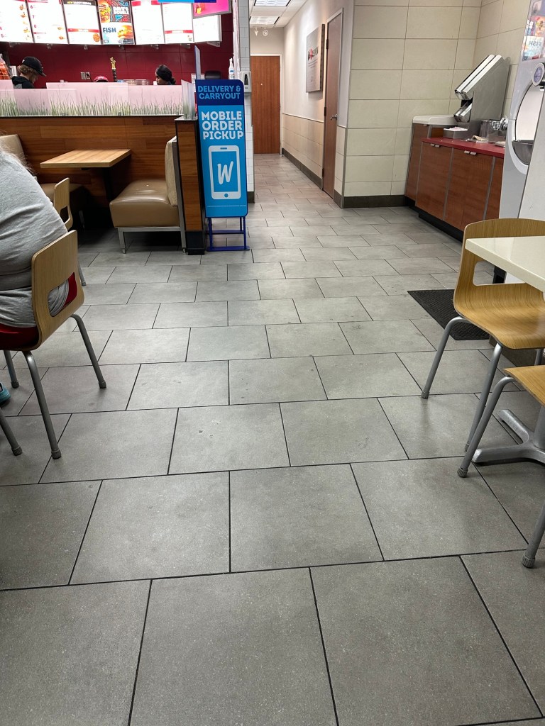 The inside of Wendy's where Garcia works.