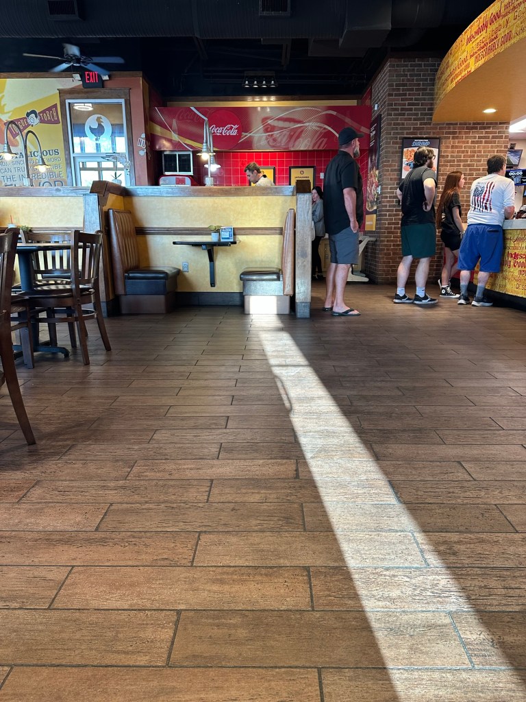 Inside of Zaxby's where Pendrey works.